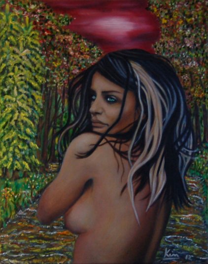 Oil Painting > Indian Summer ( Helena Christensen )